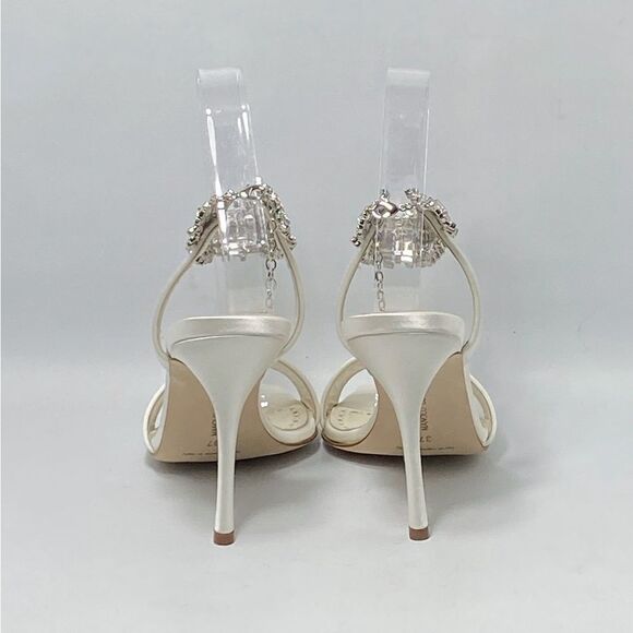 Manolo Blahnik Parinasan 105 Embellished Sandals size 37 - Picture 6 of 12